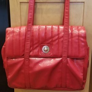 Red leather Buxton briefcase/computer bag.